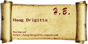 Haag Brigitta névjegykártya